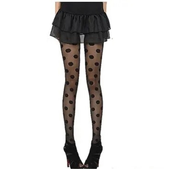 Hat or Top Free People Sheer Polka Dot Tulle Ruffle Cinch Top - Picture 16 of 16